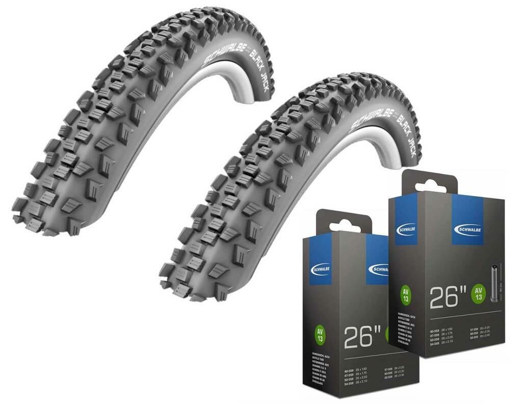 Schwalbe Black Jack 26x2.10 Oto Sibop Lastik Seti 2 iç 2 Dış