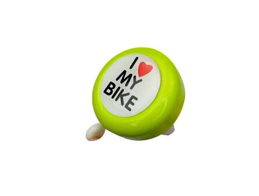 Plus I Love My Bike Metal Sağlam Bisiklet Zili Yeşil