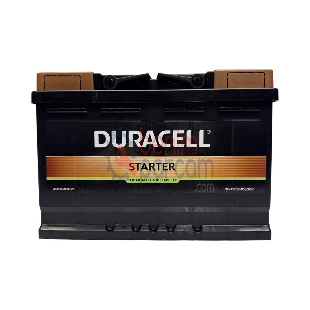 Duracell Akü DURACELL DS72 (Starter 12V Volt 72 AH Amper 72AH 660EN L3 Düz Ölçüleri: 278X175X190)