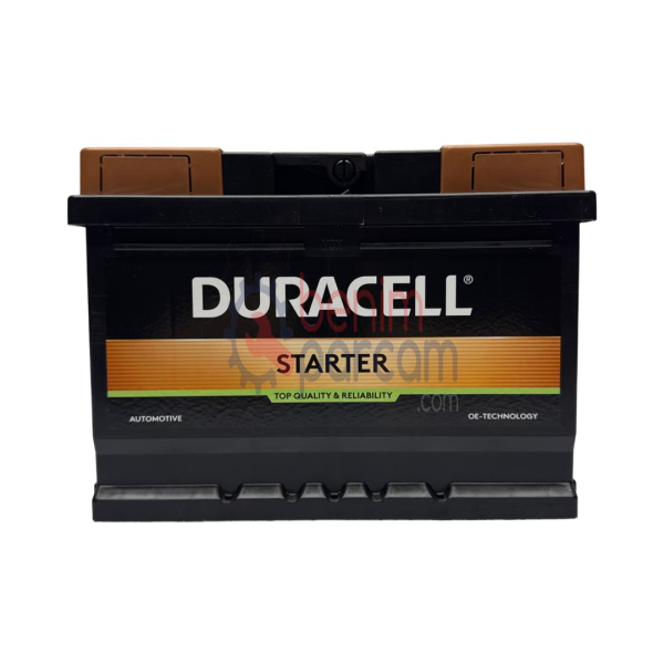 Duracell Akü DURACELL DS60 (Starter 12V Volt 60 AH Amper 60AH 480EN LB2 Düz Alçak Tip Ölçüleri: 241X175X175)