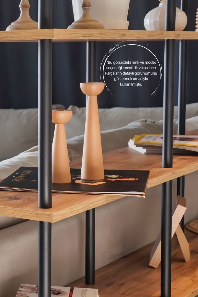 Çevir Kur Çok Amaçlı Kahve Köşesi Dolabı | 4 Raflı Mutfak Standı & Düzenleyici Dolap 71x134x35 cm
