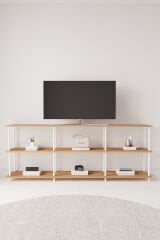 Çevir Kur 200 cm Atlantik Çam B.D Raflı Tv Sehpası, Tv Ünitesi