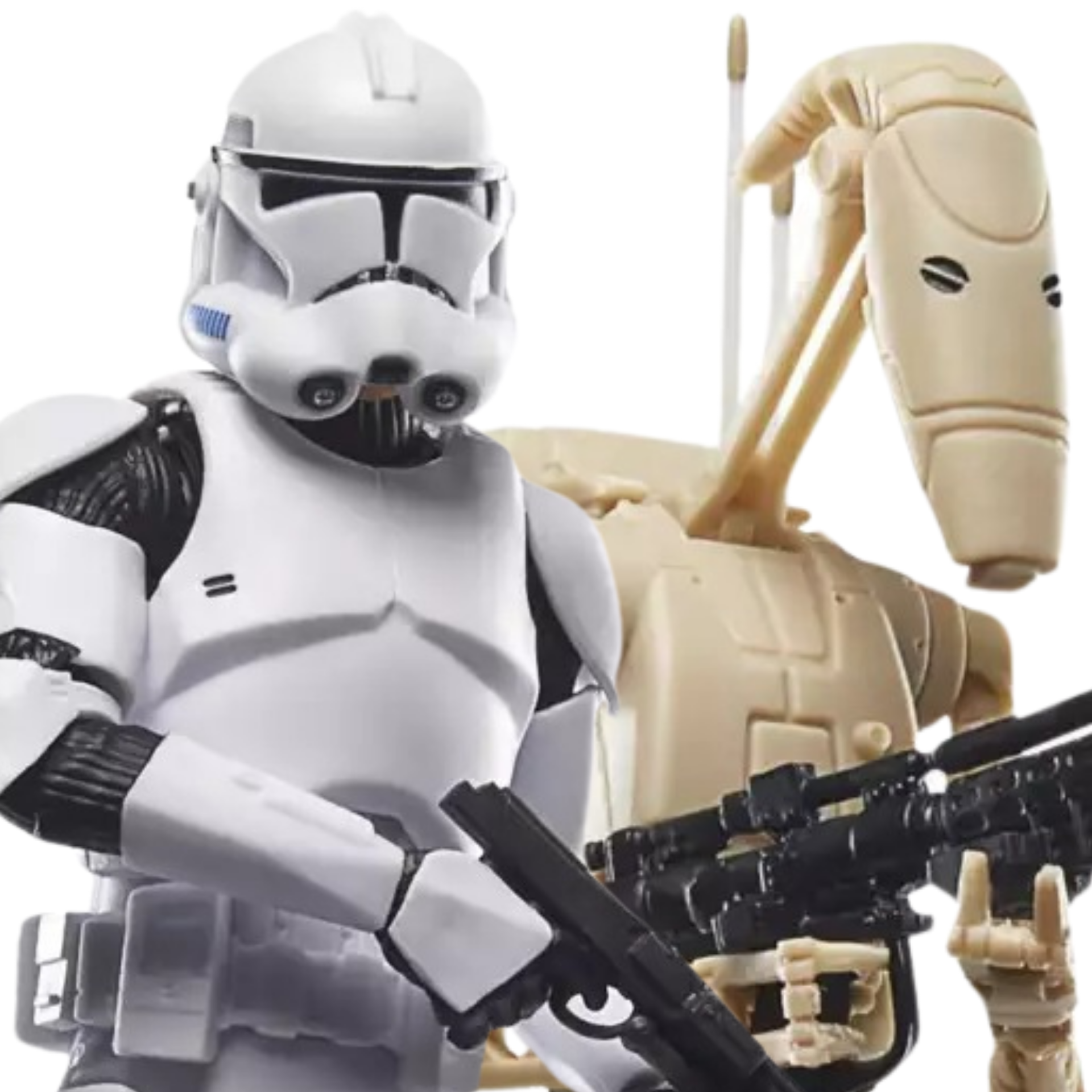 Star Wars Black Series - The Clone Wars: Phase II Clone Trooper & Battle Droid 2-Pack (2'li Paket) Aksiyon Figür