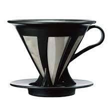 Hario 02 Kendinden Filtreli siyah Dripper CFOD-02B