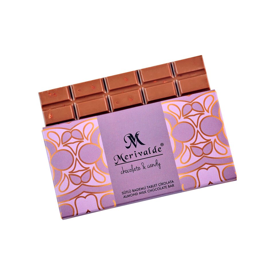 Merivalde Sütlü Bademli Tablet Çikolata 80 gr
