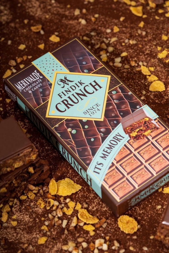 Merivalde Fındık Crunch 200 gr - Belçika Çikolatalı Çıtır Fındıklı Premium Lezzet
