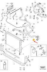 Volvo S60 S80 V60 V70 XC60 Radyatör Alt Hortumu 2.0T T5 32249285