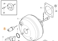 Volvo S60 S80 V70 XC70 XC90 Fren Müşürü Servo Silindir Sensörü 30742306