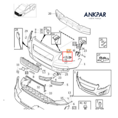 Volvo S40 V50 Far Ayak Braketi Sol 2005 - 2012 30678261