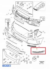 Volvo XC90 Tampon Sağ Köşe Izgarası 2007 - 2014 30678954