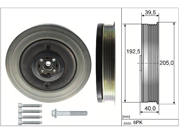 İna Volvo S90 V90 XC60 XC90 Krank Kasnağı D4 D5 31401195