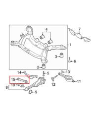 Volvo S60 V60 S80 V70 XC70 Arka Denge Kolu 31262930