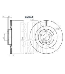 Blueprint Volvo S90 V90 XC90 Arka Fren Diski Takım 31400778
