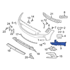 Volvo S90 V90 Ön Tampon Far Altı Braketi Sol 2021 - 2024 32296212