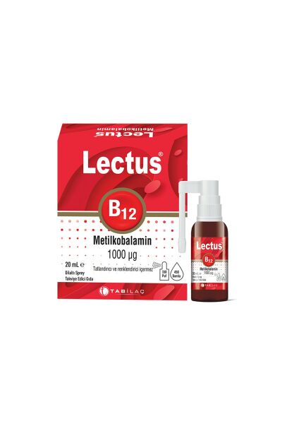 Lectus B12 Metilkobalamin 20 ml Dilaltı Sprey