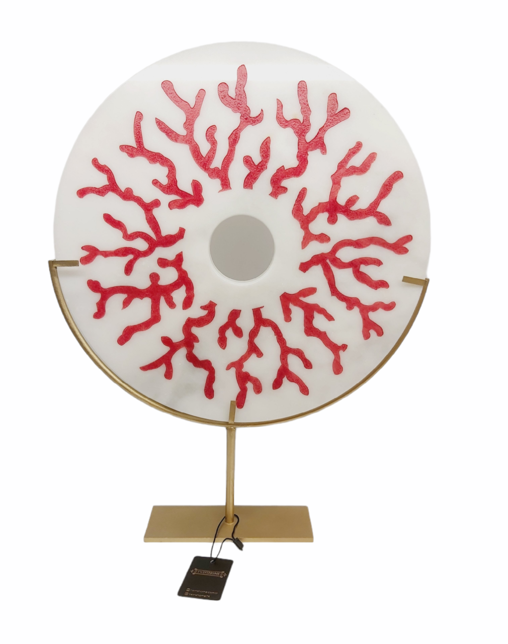 CORAL PATTERNED MARBLE DISC