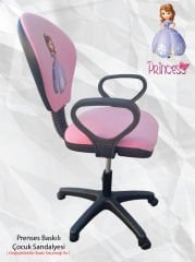 Pembe Prenses Sandalye Çocuk Odası Ders Çalışma Sandalyesi Ofis Koltuğu Kız Çocuk Sandalyesi