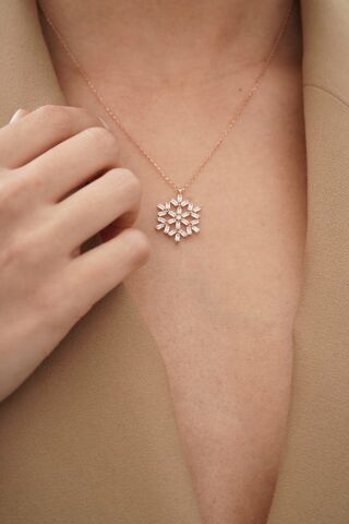 Trend Kartanesi Rosegold Kolye