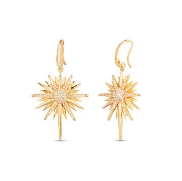 Gold Sallantılı Sirius Küpe