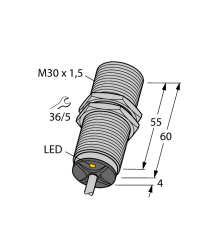 I15-M30-AP6X  M30 Silindirik Dişli Endüktif Sensör 10...30V DC, 200mA