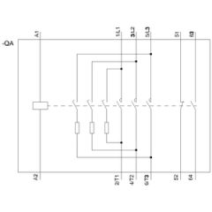 Siemens-3RT2646-1AP03-3RT2 SERİSİ KONDANSATÖR KONTAKTÖRÜ, 400 V AC, 33..100kVAR, 1NO+1NC, BOY S2