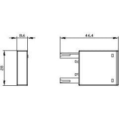 Siemens-3RT2916-1DG00-3RT2 KONTAKTÖRLERE TAKILABİLEN AKSESUARLAR; RC ELEMAN; ENTEGRE DİYOTLU BOY S00; 24V DC; LEDSİZ