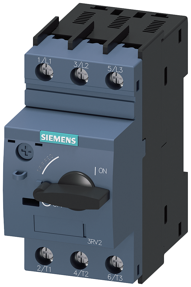 Siemens-3RV2011-1AA10-SIRIUS 3RV2 MOTOR KORUMA ŞALTERİ; TERMİK VE KISA DEVRE KORUMALI;  1;1-1;6A; 100kA BOY S00