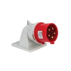 Mete- 406222V -  5x32A. IP44 MAKINE FİŞİ -EĞİK- (Vidalı Bağ.)