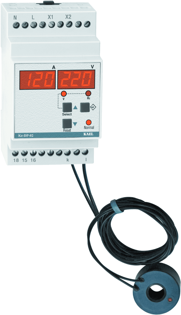 ke-DP-02-100A - KAEL 1 Faz Gerilim ve Akım Koruma Rölesi 100A