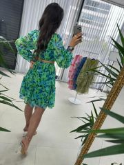 My 3256 Green Saks Transitional Design Chiffon Dress