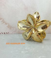 akrilik parlak büyük 2 lı lotus madal toka set 8CM (renk seçiniz) gri gold