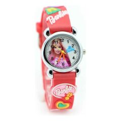 BARBİE SLİKON KORDON SAAT KIZ ÇOCUK SAATİ MOR PEMBE
