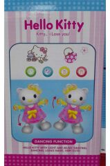 Hello Kitty Dans Eden Işıklı Müzikli Bebek Pilli sesli hareketli