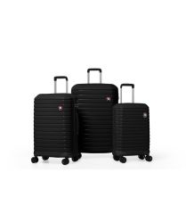 DZC KUZENLER AVM G&D Polo Suitcase PP Enjeksiyon Slikon 3'lü Valiz Seyahat Seti - Model 400.01 Siyah