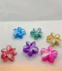 6 LI LOTUS MANDAL SAÇ TOKASI PARLAK ŞEFAF RENKLER