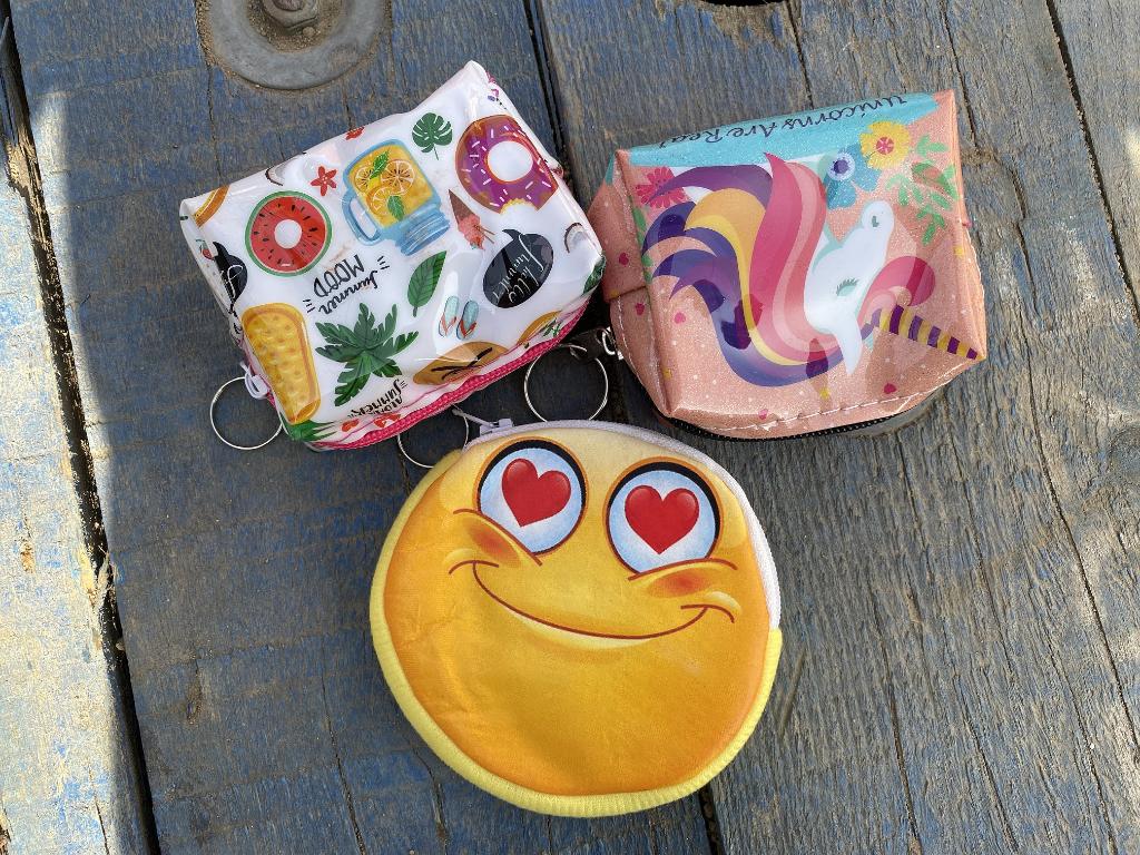 DZC KUZENLER AVM Pembe Kalp Emojili Unicorn Kız Çocuk Cüzdan