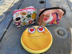 DZC KUZENLER AVM Pembe Kalp Emojili Unicorn Kız Çocuk Cüzdan