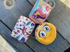 DZC KUZENLER AVM Pembe Unicorn ve flamingo Desenli Kız Çocuk Cüzdan
