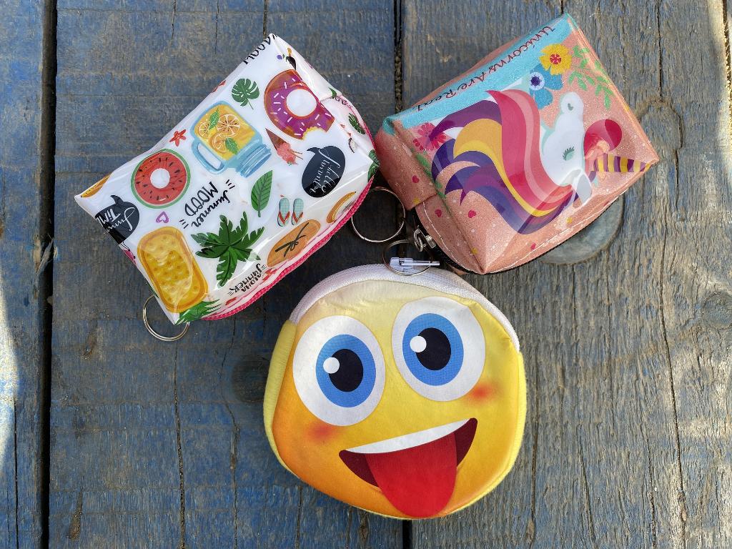 DZC KUZENLER AVM Pembe  Unicorn  ve Emoji Desenli Kız Çocuk Cüzdan