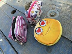 DZC KUZENLER AVM Kız Çocuk Flamingo ve Emoji Desenli Çocuk Cüzdan