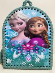 DZC KUZENLER AVM FROZEN ELSA KIZ ÇOCUK SIRT ÇANTASI TARZ EL ÖRME DAYANIKLI SPOR