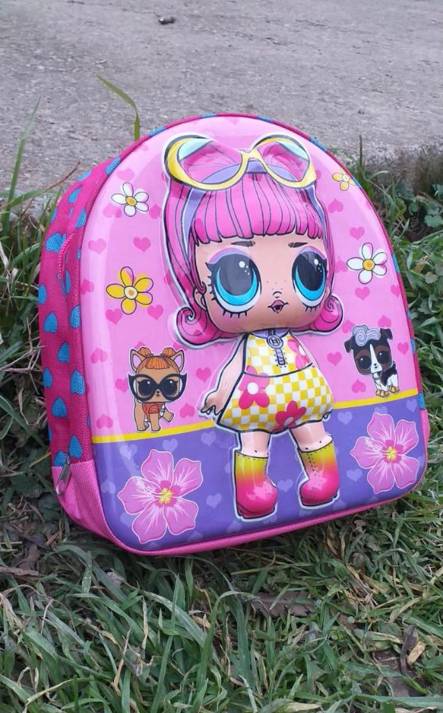 DZC KUZENLER AVM 3D Kabartmalı Pembe Lol Bebek Günlük mini çanta