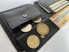 DZC KUZENLER AVM  Siyah Bozuk Para Bölmeli Haki Deri Erkek Cüzdan Cüzdan
