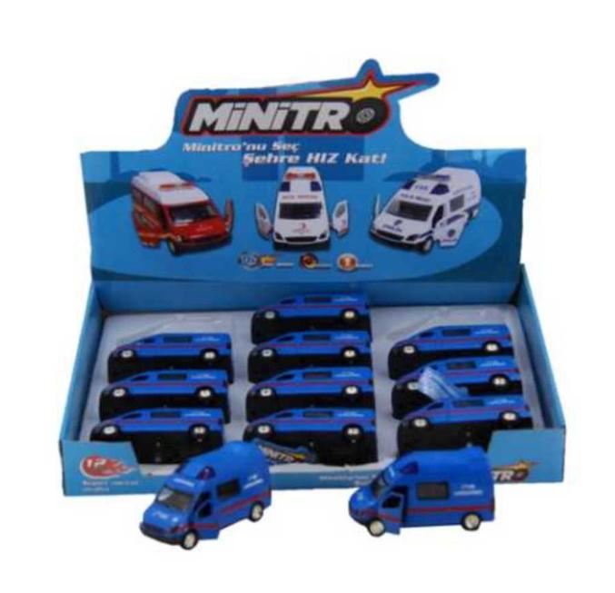 IŞIKLI SESLİ METAL CEKBIRAK 1/36 ÖLÇEK JANDARMA OYUNCAK