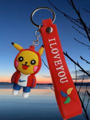 DZC KUZENLER AVM PİKACHU Karikatür Anime Figür PVC Bebek Anahtarlık Çanta Anahtarlık Süsü