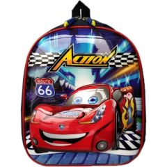kreş & Anaokulu Çocuk Sırt okul Çantası arabalı cars şimşek 3-6 Yaş 5d Kabartmalı 33CM