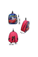kreş & Anaokulu Çocuk Sırt okul Çantası arabalı cars şimşek 3-6 Yaş 5d Kabartmalı 33CM