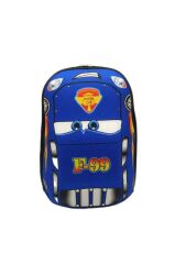 kreş & Anaokulu Çocuk Sırt okul Çantası cars f99(mavi) 3-6 Yaş 5d Kabartmalı 33CM formula