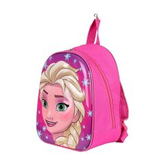kreş & Anaokulu Çocuk Sırt Çantası ELSA ANNA Karakter 3-6 Yaş 5d Kabartmalı Kumaş Okul Çantası 30CM (TEK)