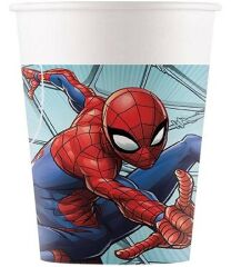 DZC KUZENLER AVM Spiderman Bardak 8 ADET PLASTİK KARTON BARDAK OYUN EĞLENCE PARTİ MALZEMELERİ OYUNCAK